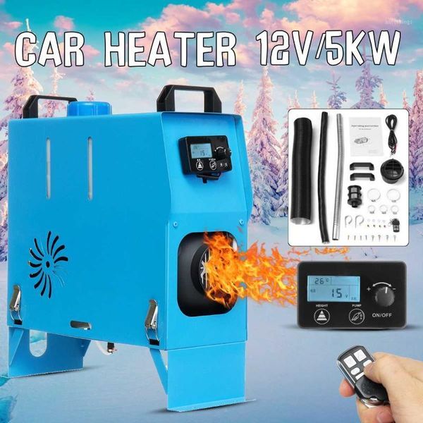 

all in one 5000w air diesels heater 5kw 12vcar heater for trucks motor-homes boats bus +lcd knob switch +remote control1