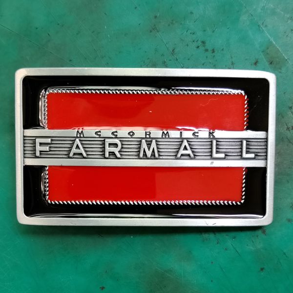 

1 pcs farmall tractor cowboy belt buckle for men fit 4cm jeans western belt metal buckles, Slivery;black