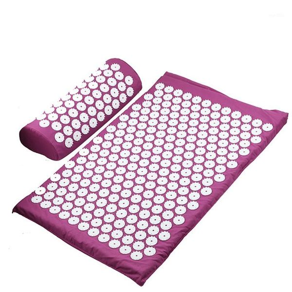 

acupressure massage yoga mat and pillow set for back/neck and muscle relaxation1