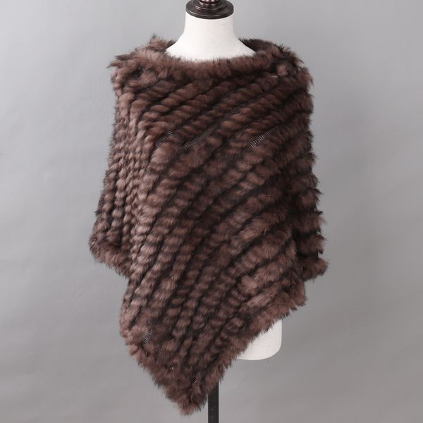

women real rabbit fur shawl natural real knitted real rabbit fur poncho scarf autumn winter rabbit fur pashmina 201103, Blue;gray
