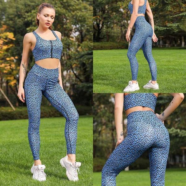 

svokor fragmentation printing two piece suite leggings women fitness patchwork ankle-length trouser high waist women set, Black