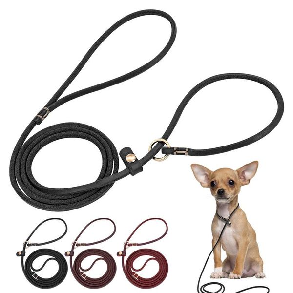 

dog leash leather pet walking training collar leashes p chain collar traction rope dog lead for small dogs puppy c bbyvmq