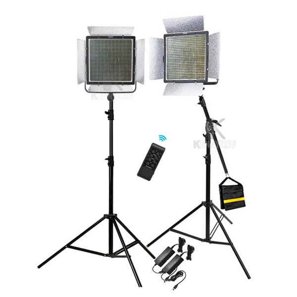 

yongnuo 2x yn10800 81w led video light bi-color 3200-5500k/5500k white cri95+ stand bar boom pgraphy film fill lighting kit
