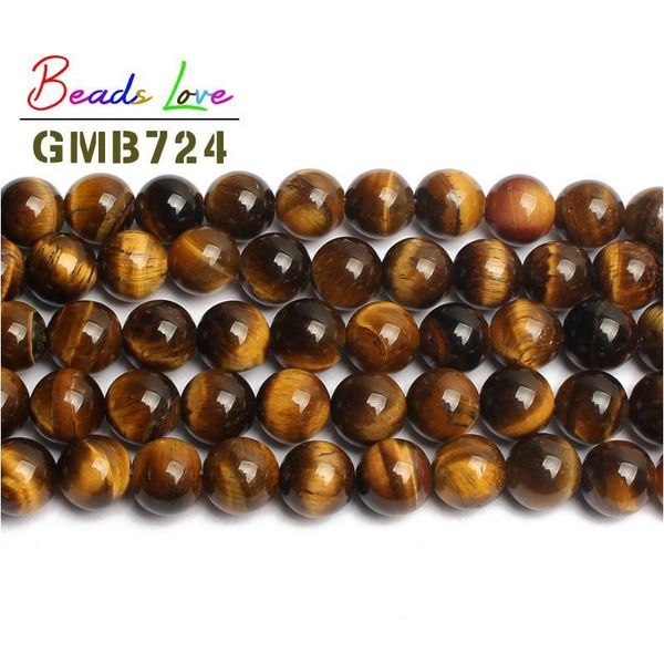 

4-12mm natural yellow tiger eye stone round loose beads for needlework jewelry making bracelet necklace diy wholesale qyltvn