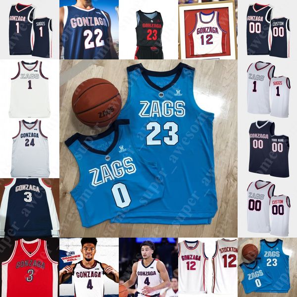 

ncaa gonzaga bulldogs basketball jersey anton watson drew timme nolan hickman julian strawther rasir bolton malachi smith hunter sallis jale, Black;red