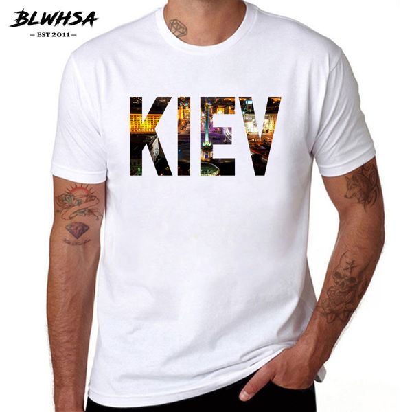 

sport blwhsa kiev city t shirt men fashion short sleeve cotton letter printing t-shirts funny ukraine city kiev men tees clothes