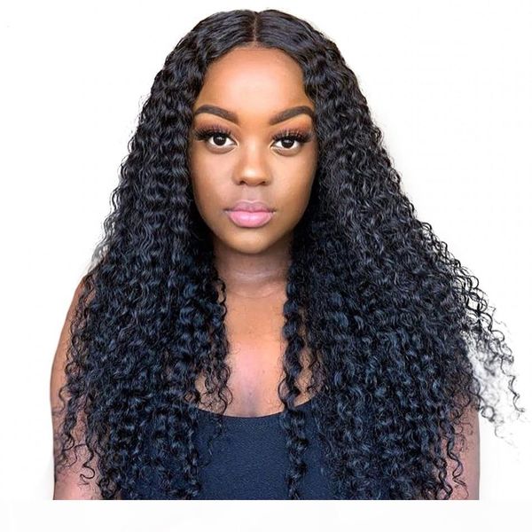 

afro kinky curly wig u part wig human hair wigs brazilian 130% density glueless human hair wig for women 6-26 inch, Black;brown