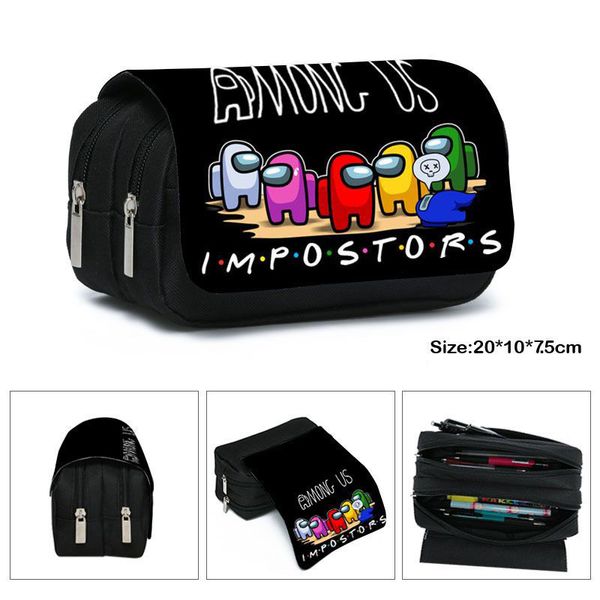 

game toy figure pen case student school supplies anime stationery box child study pencil bag christmas gift among us finger toys