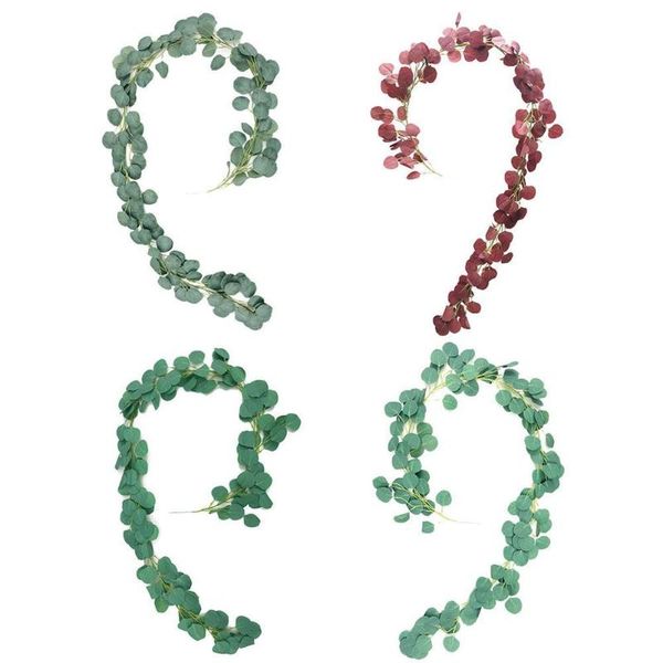 

decorative flowers & wreaths artificial vine fake eucalyptus leaves greenery wreath plants hanging garland simulation plant wall wedding par