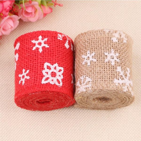 

yoriwoo ого природного джута мешковины лента снежинка сельского декор свадебного hessian lace джут ролл merry christmas tree ornaments diy w