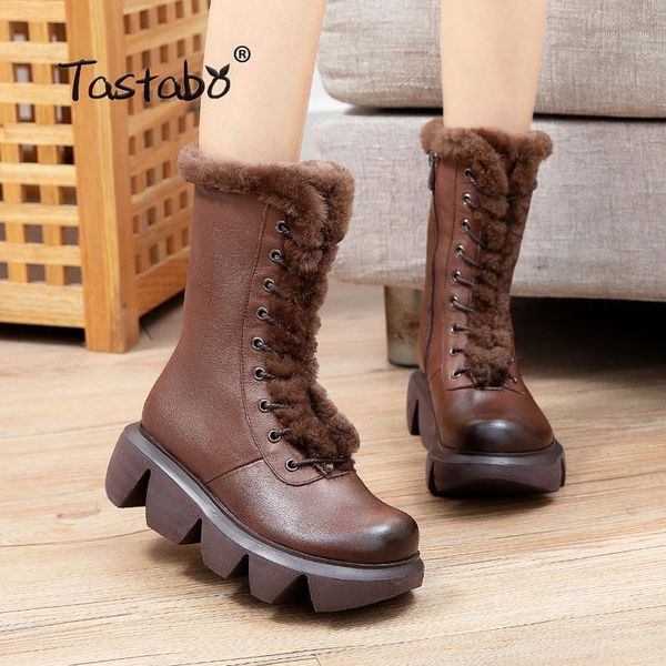 

boots winter snow brown ladies high platform fashion zip heels women 2021 wedges shoes woman a897231, Black