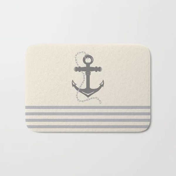 

new funny rugs doormat bath mat foot pad home decor gray anchor and chain bathroom carpet door mat floor mats1