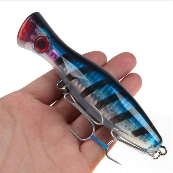 

1pcs 12cm 40g big popper fishing lure bait pesca treble hooks crankbait 3d eyes artificial hard bait carp pike fishin qylopw