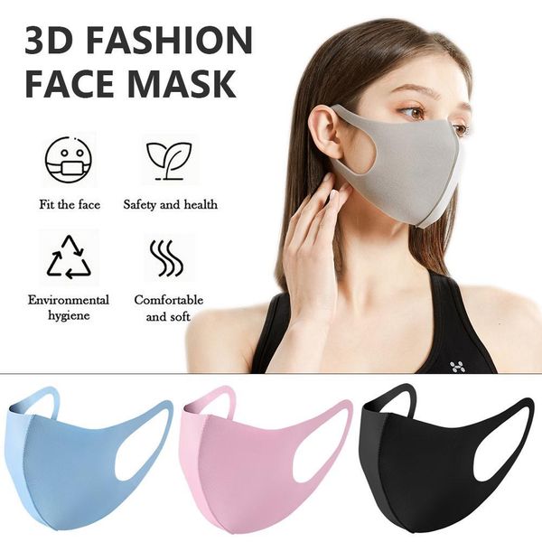 

summer cool kids mask reusable face masks outdoor waterproof protective masks black cotton washable ice silk dustproof mask