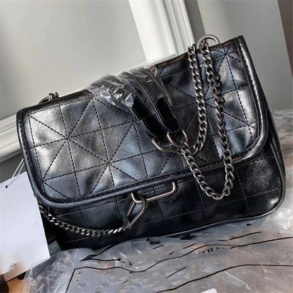 

women handbag shoulder bags lozenge bags crossbody bag metal leather chain portable bag diagonal bags 2020 new