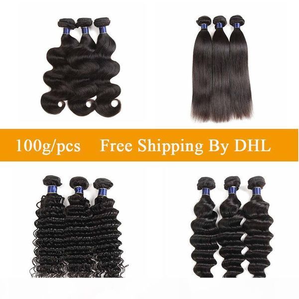 

malaysian virgin human hair weaves straight body wave brazilian deep water wave bundles hair extensions human hair wefts loose deep, Black
