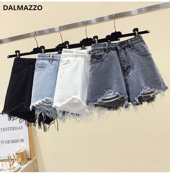 

women's jeans high waist denim shorts femme 2021 est summer women fashion tassel large size loose short wide leg pants xl1, Blue