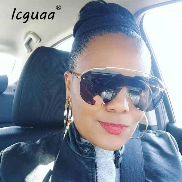 

sunglasses fashion trend oversized women sun glasses onepiece windproof sunglass uv400 mujer frameless oculos retro sunglasses1, White;black