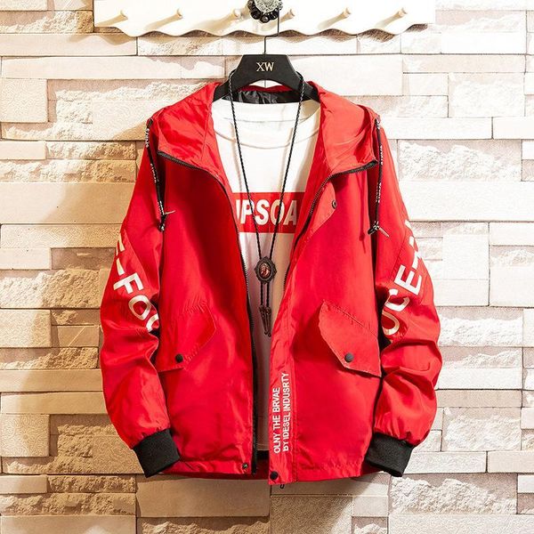 

sports hoodie casual coat letter printing boys' jacket trend large size handsome all-around spring and autumn coat1, Black;brown