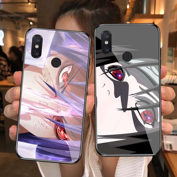 

anime naruto weasel god tide is suitable for millet play 5 5x 6 6x frosted tempered glass mirror mobile phone case mix2s mix3 /vfe1