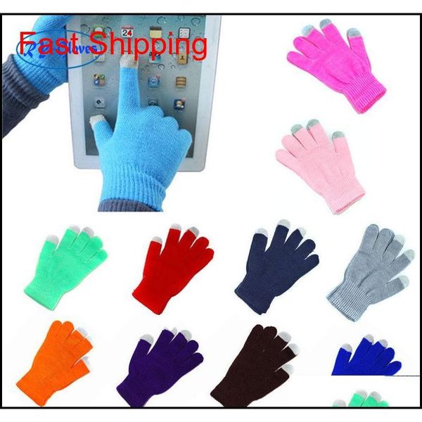 

touch knitting warm gloves touch screen magic thicker acrylic glove mobile phone universal touch screen glove m599 afpou, Black
