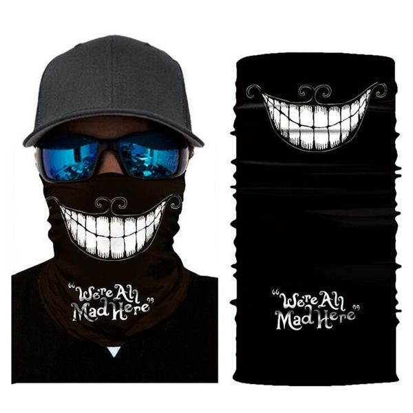 

outdoor skull sports masks magic turban headband - windproof cycling riding elastic face mask head scarf scarves biker bab0ebl