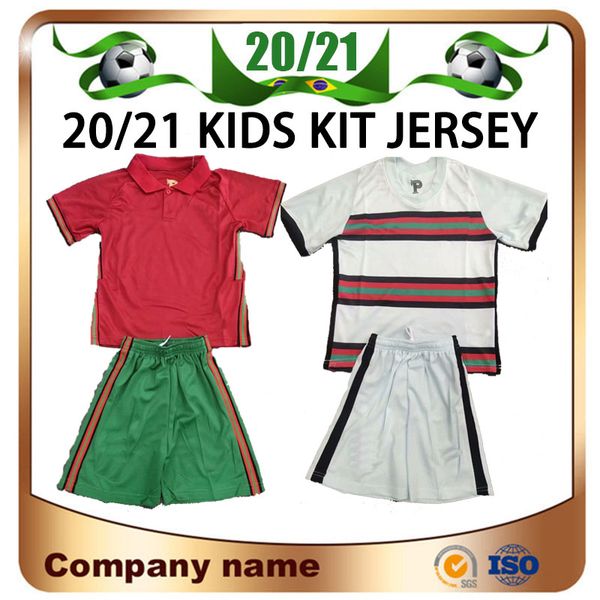 

20/21 portugal kids kit ronaldo soccer jersey 20/21 home red joão félix guedes bernardo silva soccer shirt away children football uniforms, Black