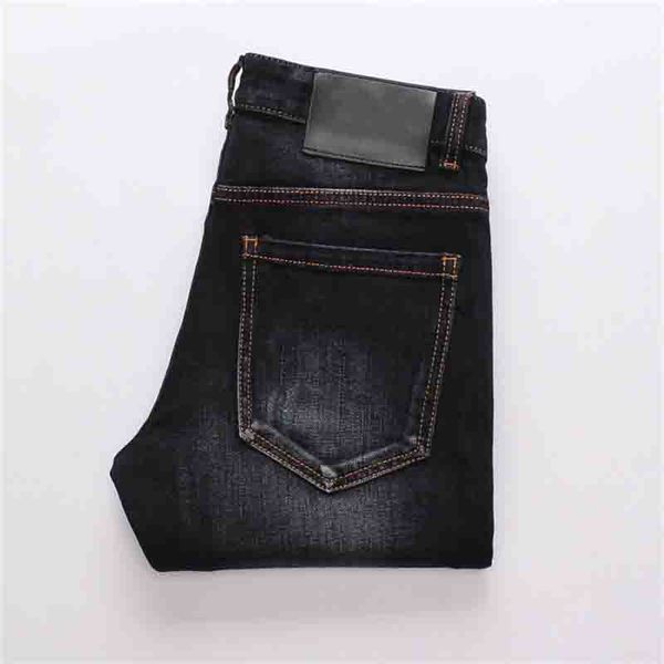 

mens jeans men slim stretch long jeans european and american style casual men jean fashion new washed dark blue pencil pants