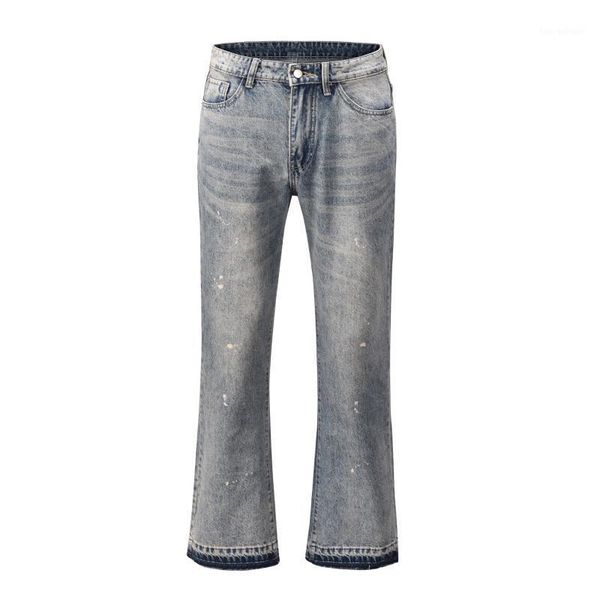 

men's jeans flared men's relaxed stretch bell bottom fit comfort retro leg denim jeans1, Blue