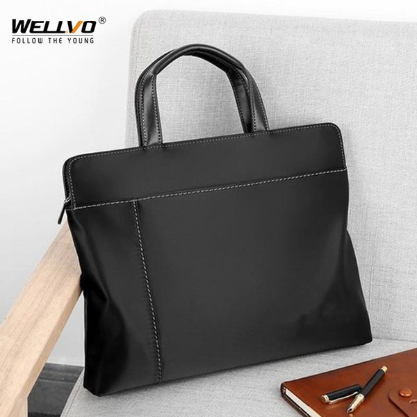 

men briefcases business travel handbag male waterproof oxford hand bags solid color camouflage briefcase lapbag xa722zc