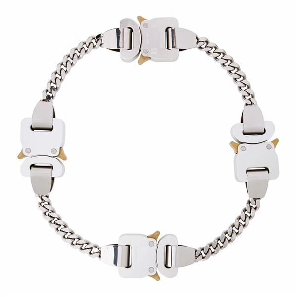 

christmasselling hip hop smiley pearl high street accessories titanium steel metal alyx necklace bracelet y200918, Silver