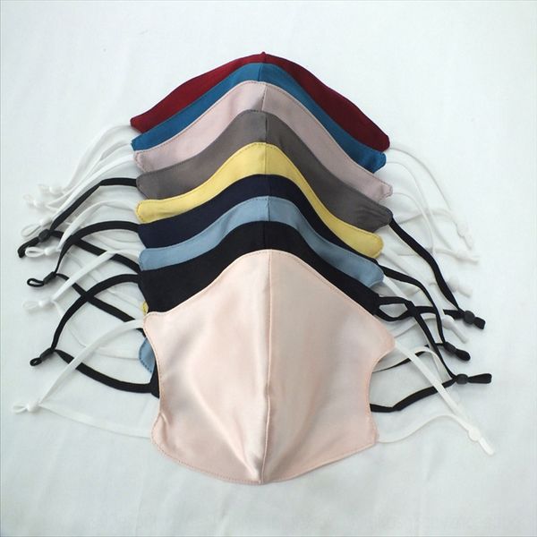 

x6yfn double facial layer mulberry silk breathable four seasons sunscreen and dustproof silk mask skin care washing mask