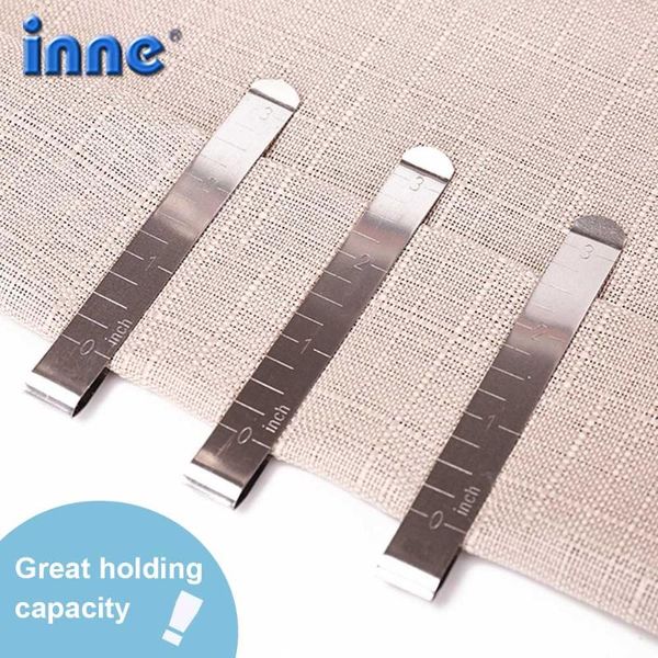 

inne sewing accessories tools seam supplies metal crimping clip stainless steel hemming clips with built-in ruler measurement, Black