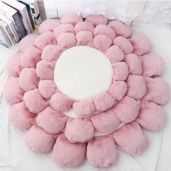 

kennels & pens flower shape pet dog mat pets cat house mats puppy dogs bed kids soft cushion short plush rug round carpet