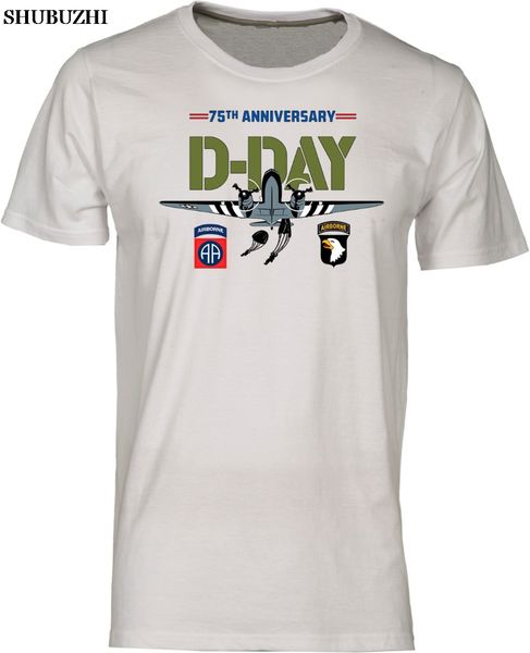 

shirt 75th anniversary d day nor dy airborne white on new fashion new summer printing funny men's biker hooded sweatshirt hoodie men t
