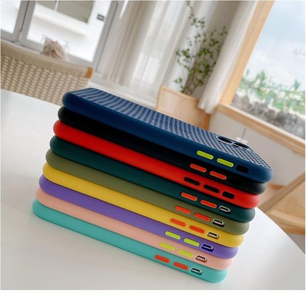 

breathable mesh 11 pro max soft sile candy color phone case for iphone x xr xs max 7 8 6 sqcegm