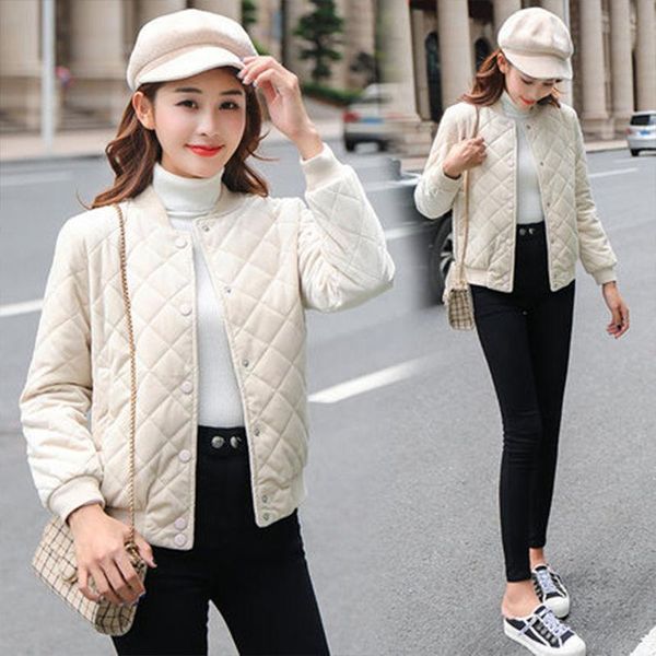 

women's jackets autumn winter fashion jacket korean version of the velvet baseball uniform short paragraph casual slim gold coat, Black;brown