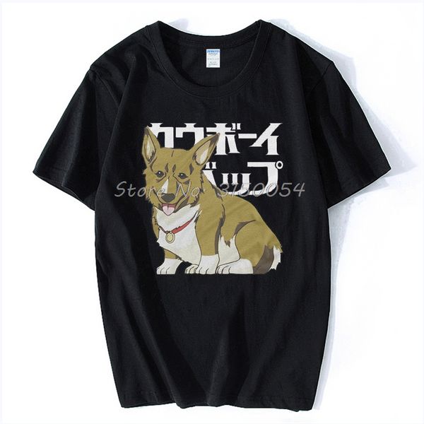 

sport cowboy bebop ein t shirt anime japanese graphic tees, corgi dog brand cotton tshirt men basic fitness t-shirt tees harajuku