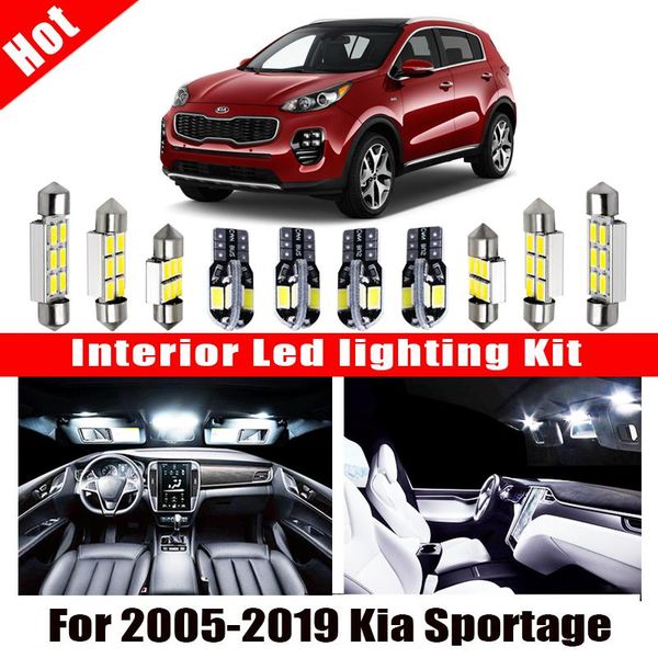

canbus error led interior light kit package for 2005-2020 2020 kia sportage car accessories map dome trunk license light