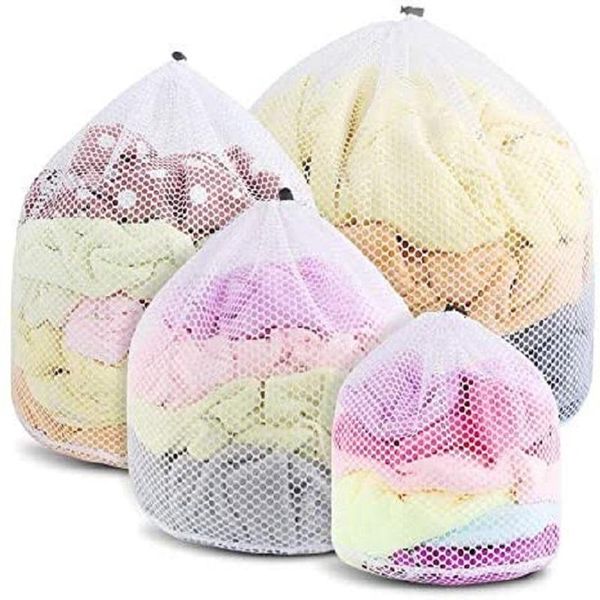 

4 set washing laundry bags clothing care protection net filter underwear bra washing machine clothes mesh for travel durable