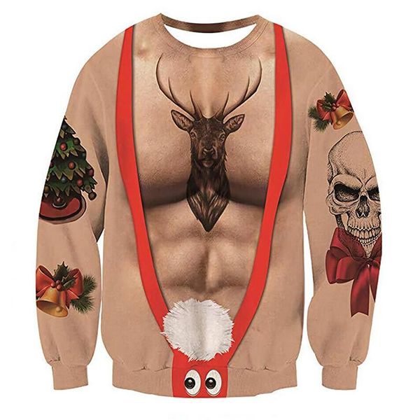 

funny christmas sweater men women ugly christmas sweater for holidays santa elk autumn winter pullover sweaters clothing, White;black
