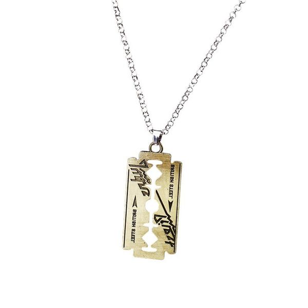 

fashion personality net red punk men's necklace blade street hip hop dance pendant jewelry women, Silver