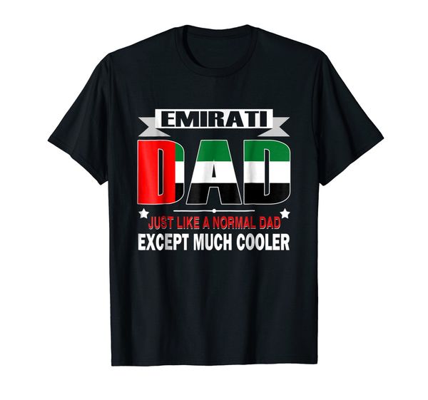 

fashion new summer classical solid color short sleeve loose emirati dad is much cooler father's day flag funny sweatshirt hoodie t shir