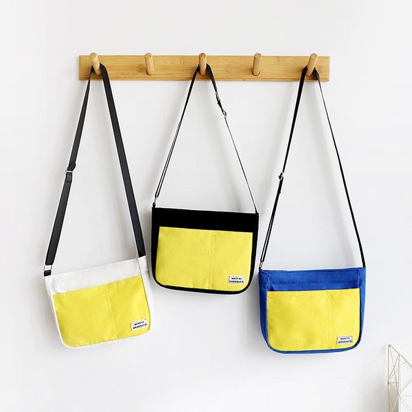 

хлопок холст eco cross body сумка student boo bag color matching mxa601