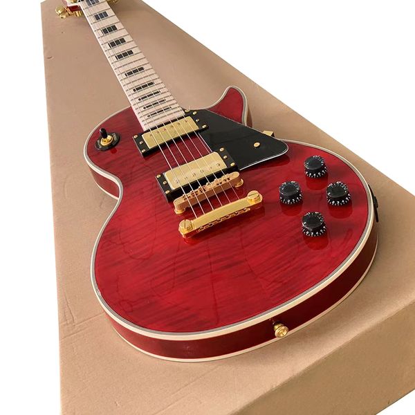 

classic electric guitar, maple fingerboard, mahogany xylophone body, front and back double edges, delivery to home.