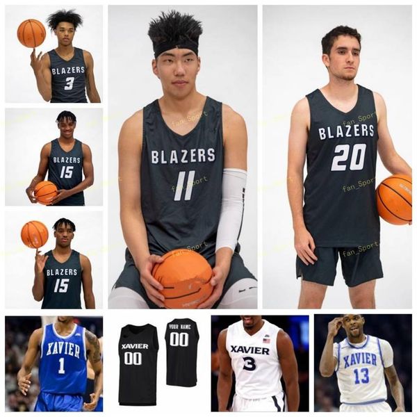 

xavier musketeers college basketball jersey 23 byron larkin 24 kyky tandy 25 jason carter 3 quentin goodin men women youth custom stitched, Black