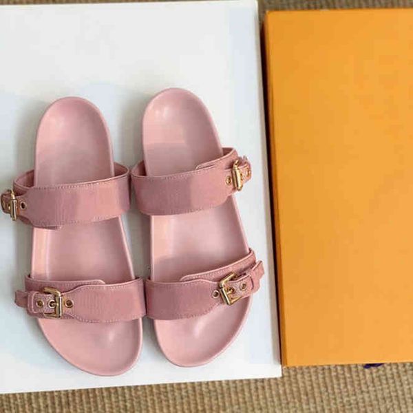 

women classic sandals summer slippers luxury womens beach cartoon big head slipper designer leather flat woman el bath slides belt buckle, Black