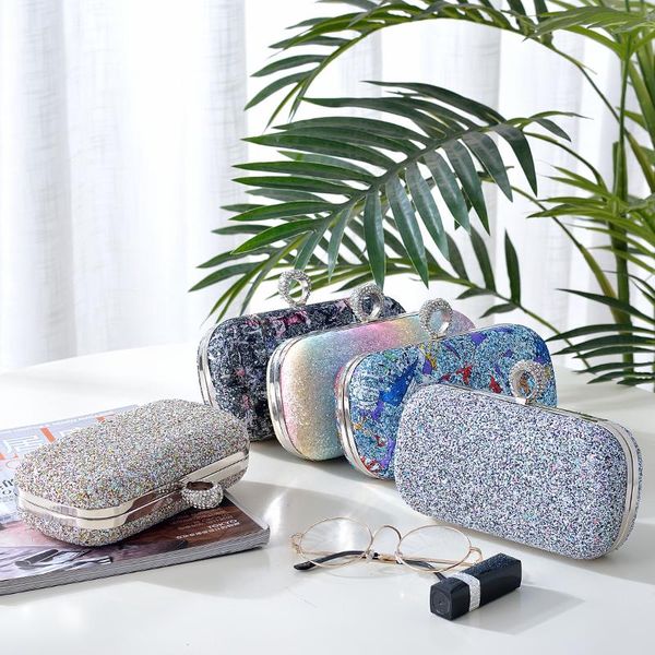 

women's fur pu leather / suede evening bag figure of fish scale / light pink light kaqi