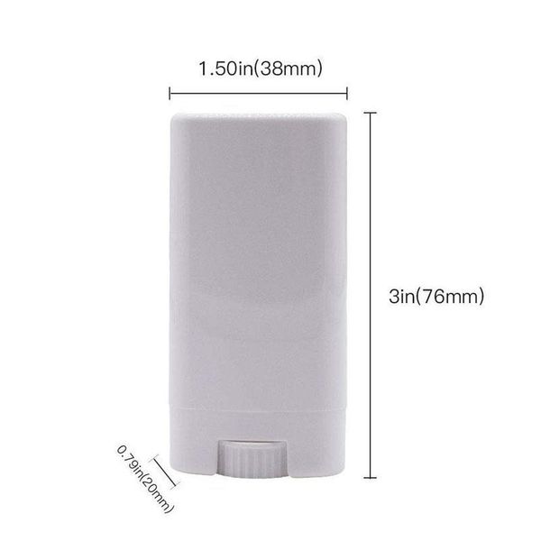 

15ml deodorant containers transparent clear empty plastic oval lip balm tubes chlhed