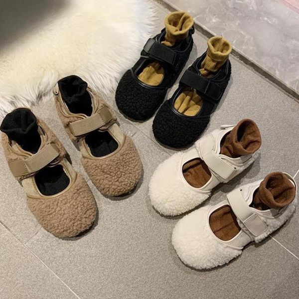 

boots shoes woman 2021 loafers fur all-match autumn low heels casual female sneakers women's flats british style women, Black